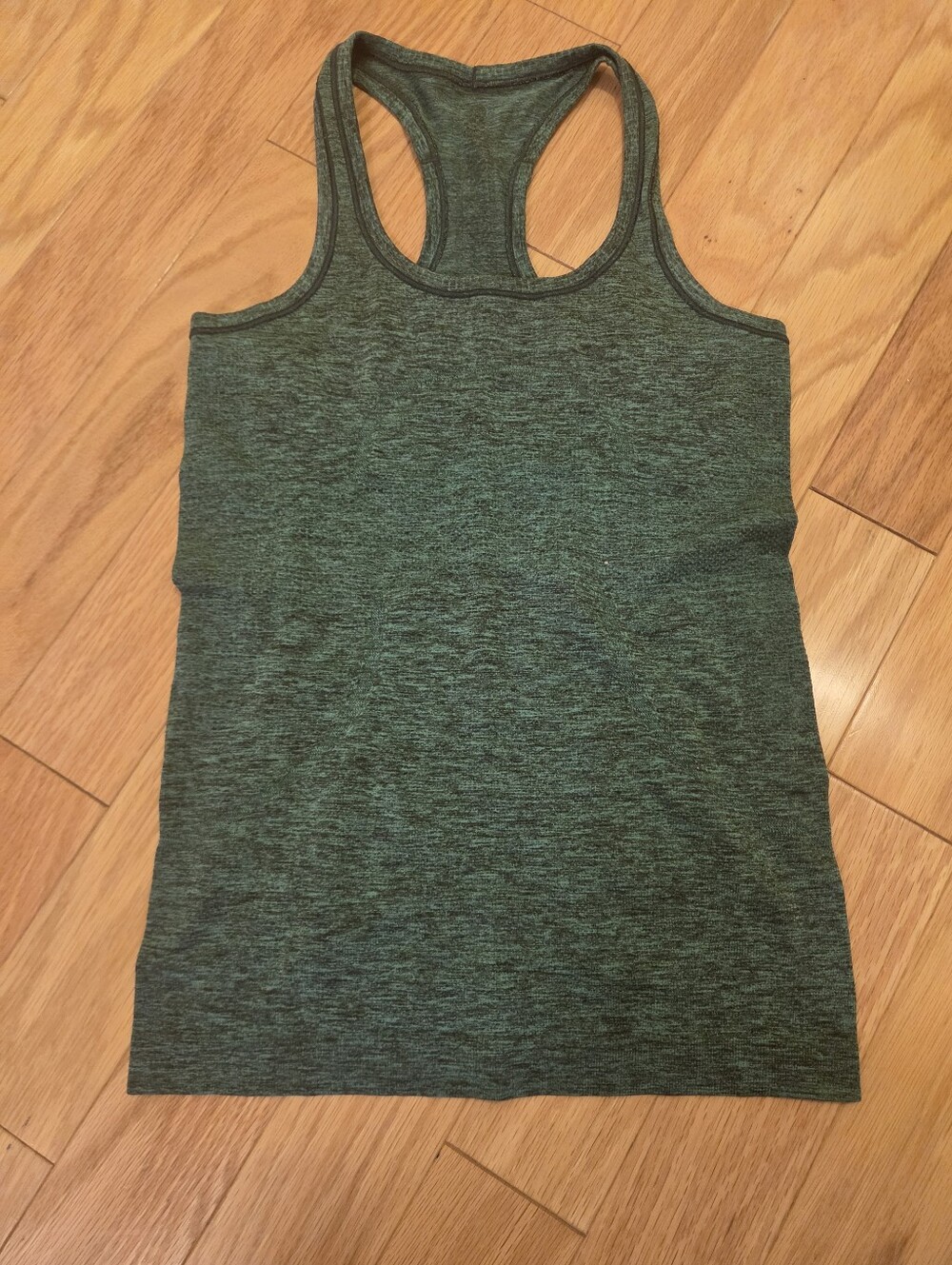 lululemon athletica Heathered Dark Green Racerback Tank